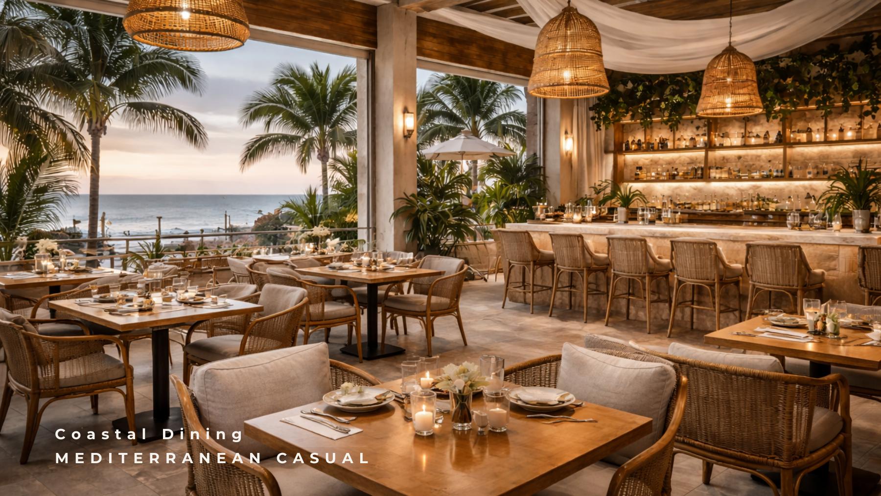 Coastal Dining Mediterranean Casual F&B konsept çalışması